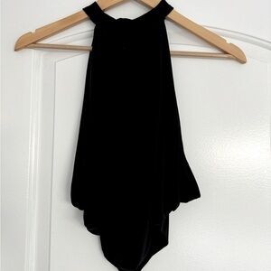 Brand New - Black Neck Wrap Open Back Crop Top